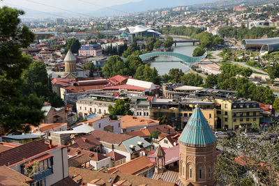 Beautiful panoramic view of tbilisi