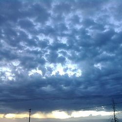 Low angle view of cloudy sky