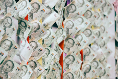 Full frame shot of coins