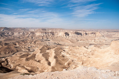 Scenic view of desert against sky