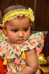 Portrait of cute baby girl