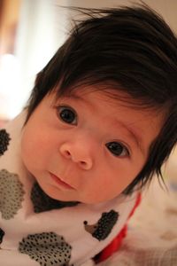 Close-up portrait of cute girl