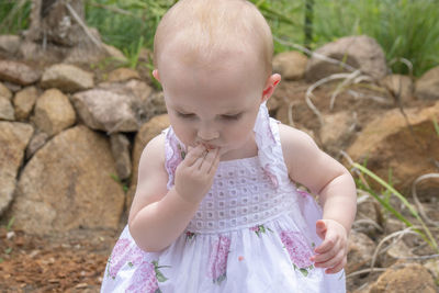 Full length of cute girl