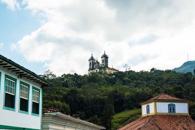 Low angle view of san francisco de paula church against cloudy sky