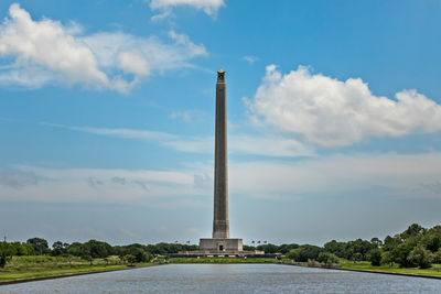 Low angle view of monument against sky