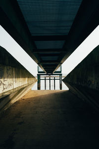 Empty road in tunnel