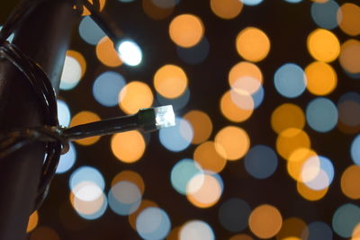 Close-up of illuminated lights