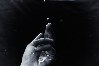 Close-up of human hand