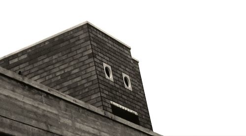 Low angle view of building against clear sky