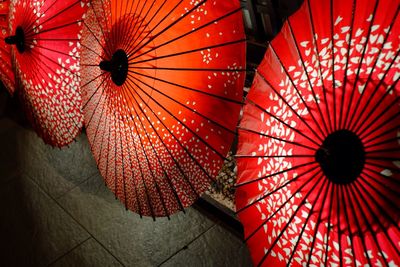 Close-up of red wall