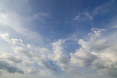 Low angle view of clouds in sky
