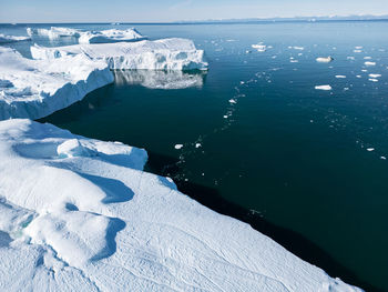 High angle view of sea