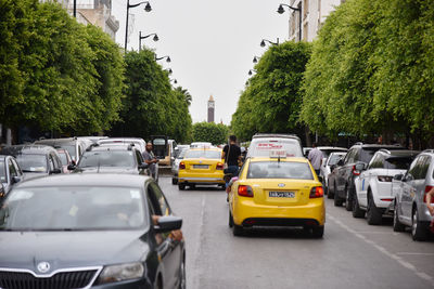 Traffic on city street