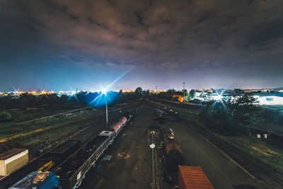 Road in city at night