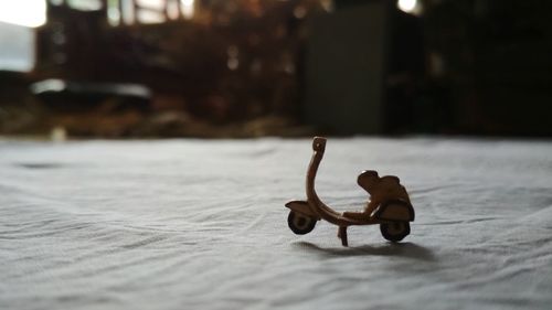 Close-up of toy on table