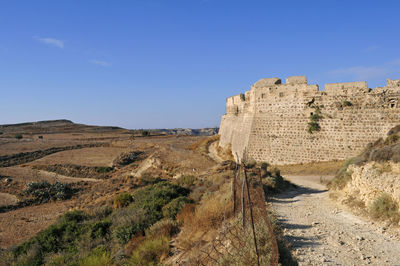 View of castle against clear sky