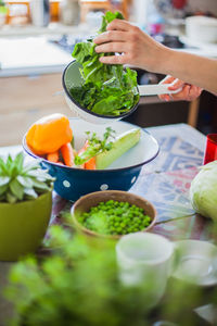 Woman preparing food