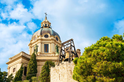 Low angle view of church against sky