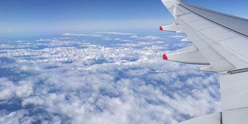 Aerial view of cloudscape against sky