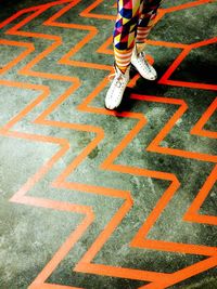 Man standing on skateboard