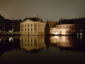 Reflection of buildings in water