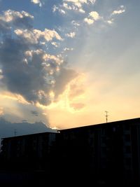 Built structure at sunset