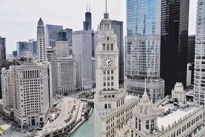 Wrigley building in city