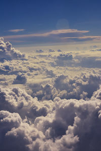 Low angle view of clouds in sky during sunset