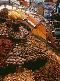 Full frame shot of market stall