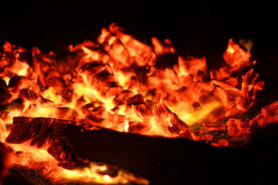 Close-up of bonfire