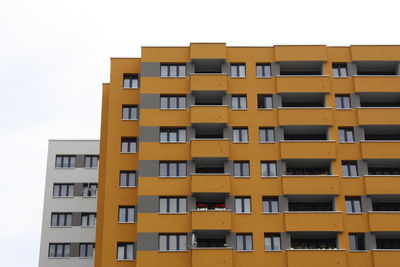 Low angle view of apartment building