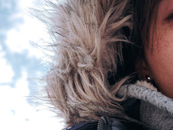 Close-up portrait of woman outdoors