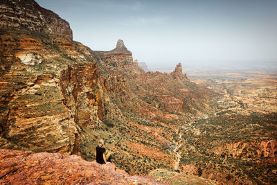 Rock formations on mountain