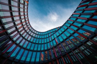 Low angle view of spiral staircase