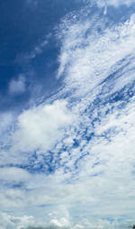 Low angle view of clouds in sky
