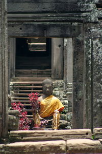 Statue in front of temple