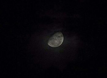 Low angle view of moon in sky