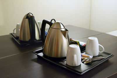 Close-up of teapot on table