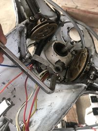 High angle view of machinery