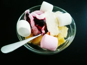 Close-up of dessert in plate