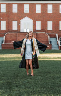 Full length of woman walking outdoors