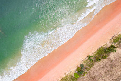 High angle view of beach