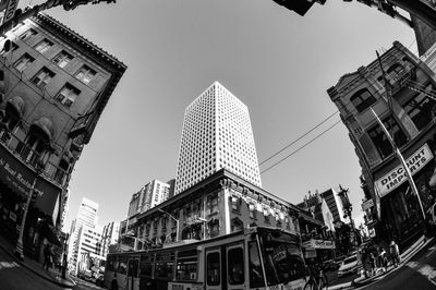 Low angle view of buildings in city