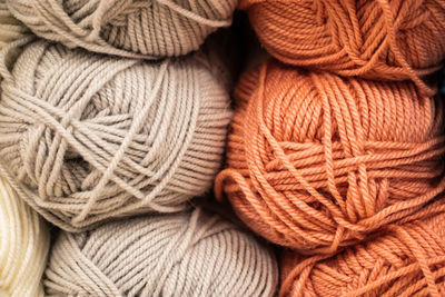 Full frame shot of woolen yarn