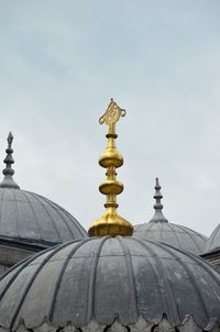Low angle view of domes at yeni cami mosque