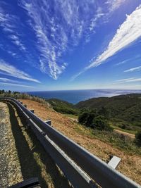 Road by sea against sky