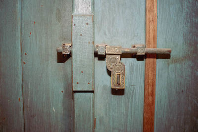 Close-up of closed door