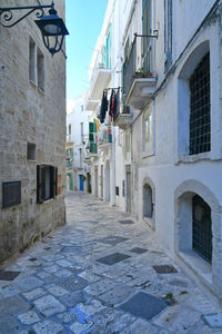 A street of monopoli, an old town in puglia, italy.