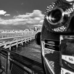 High angle view of cityscape against sky