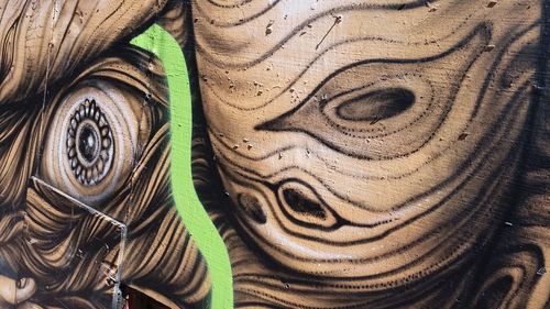 Full frame shot of carving on wood